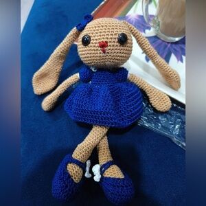Handmade Crochet Doll With Detachable Clothes And Shoes